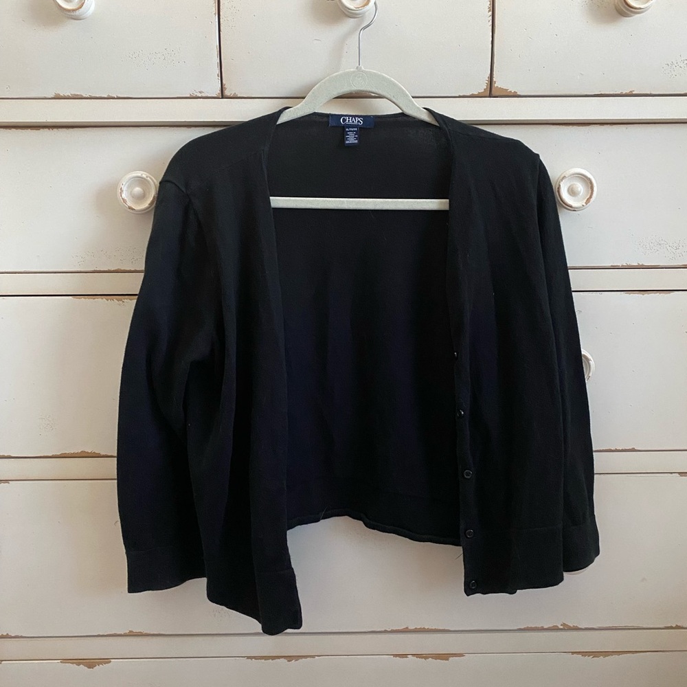 Chaps Elegant Black Sweater